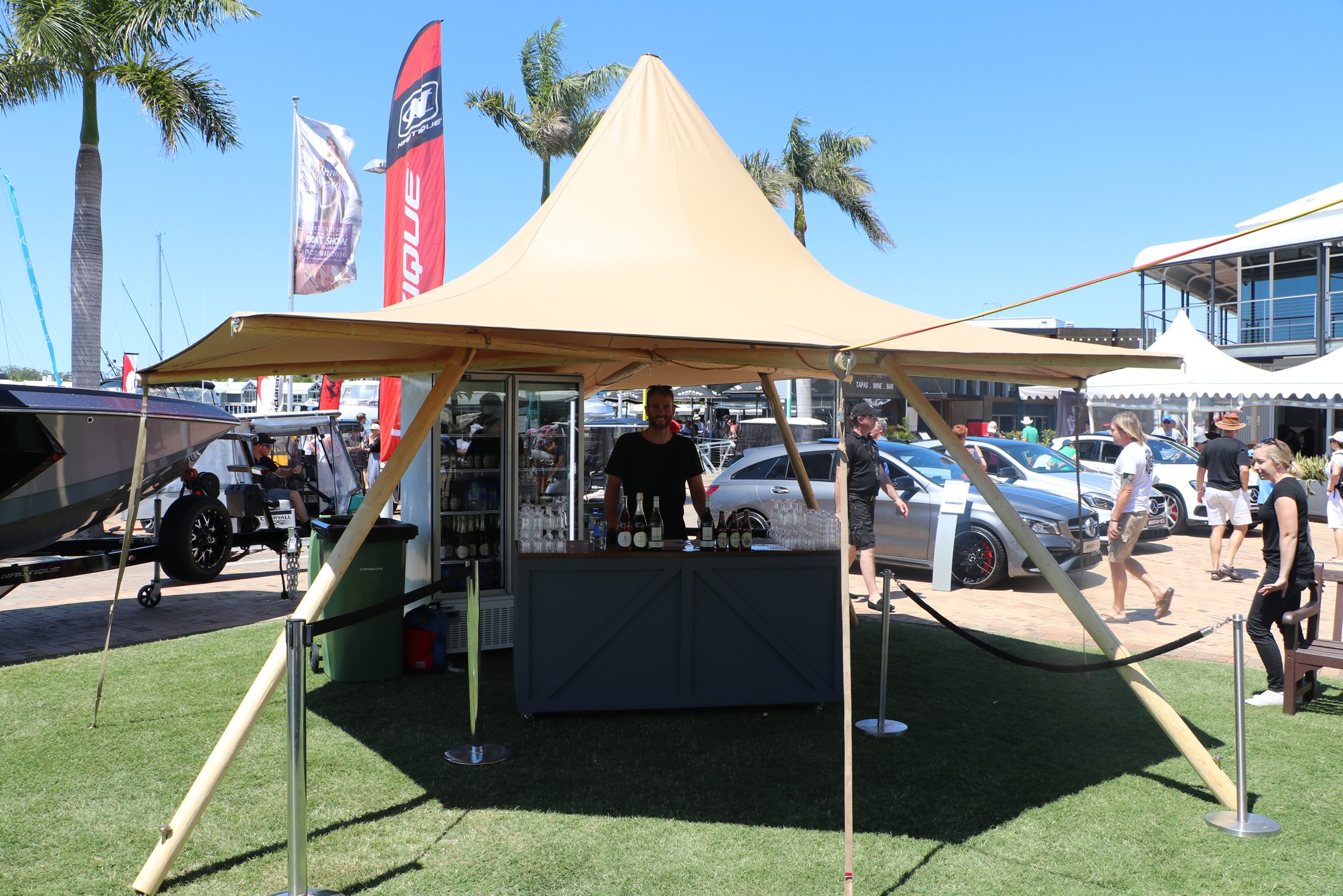 Canopy tipi sanctuary cove boat show