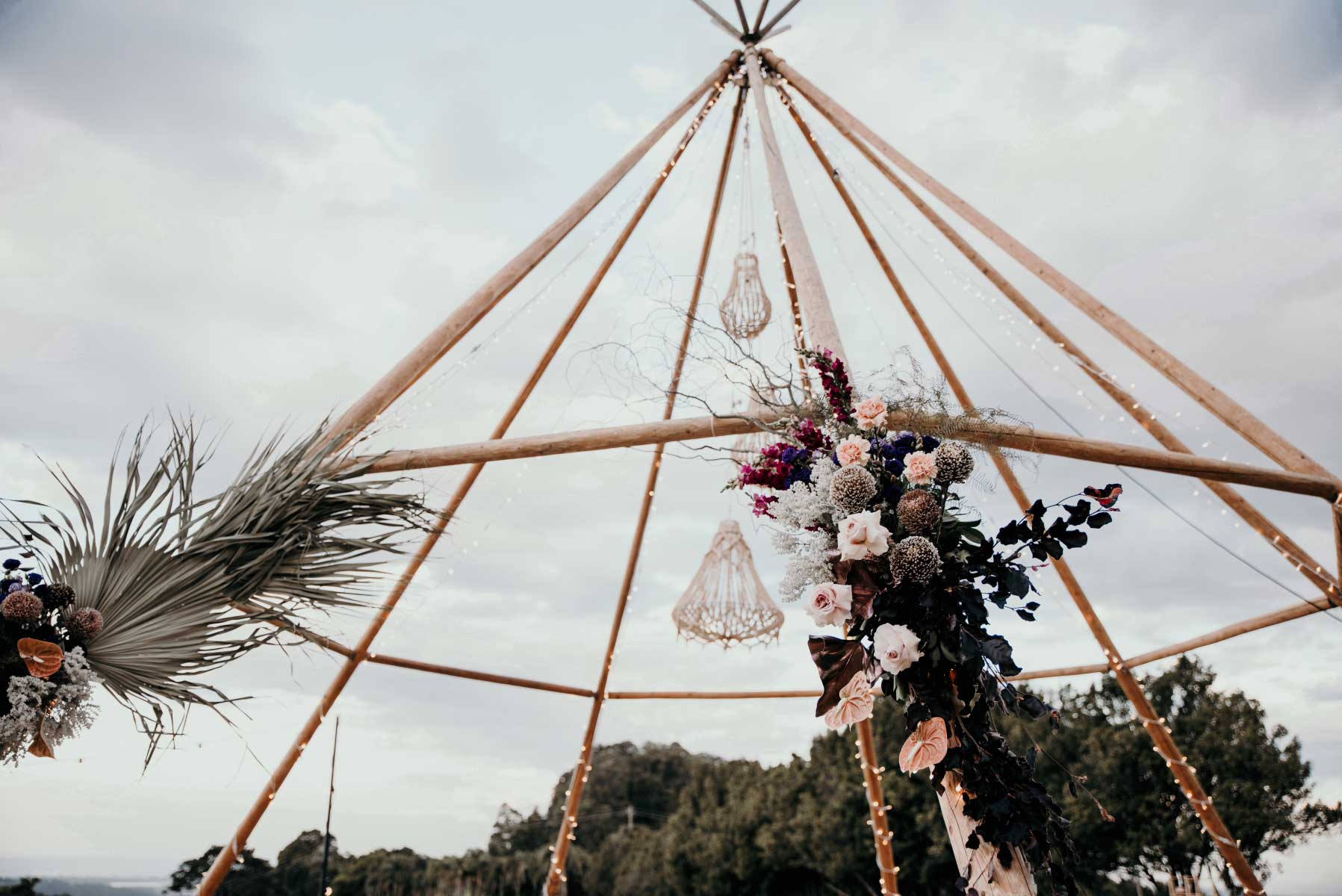 naked kata fairy light flowers festival wedding