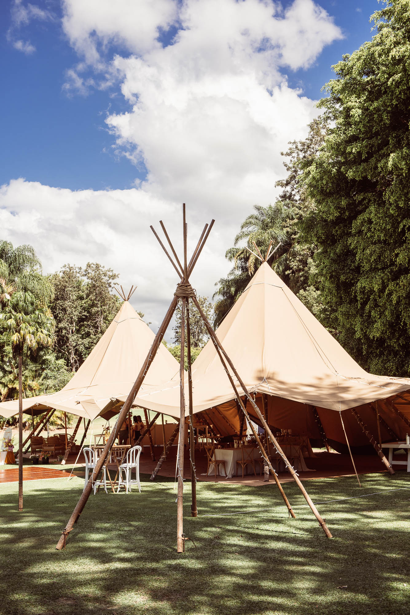tipi wedding double kata and naked arbour