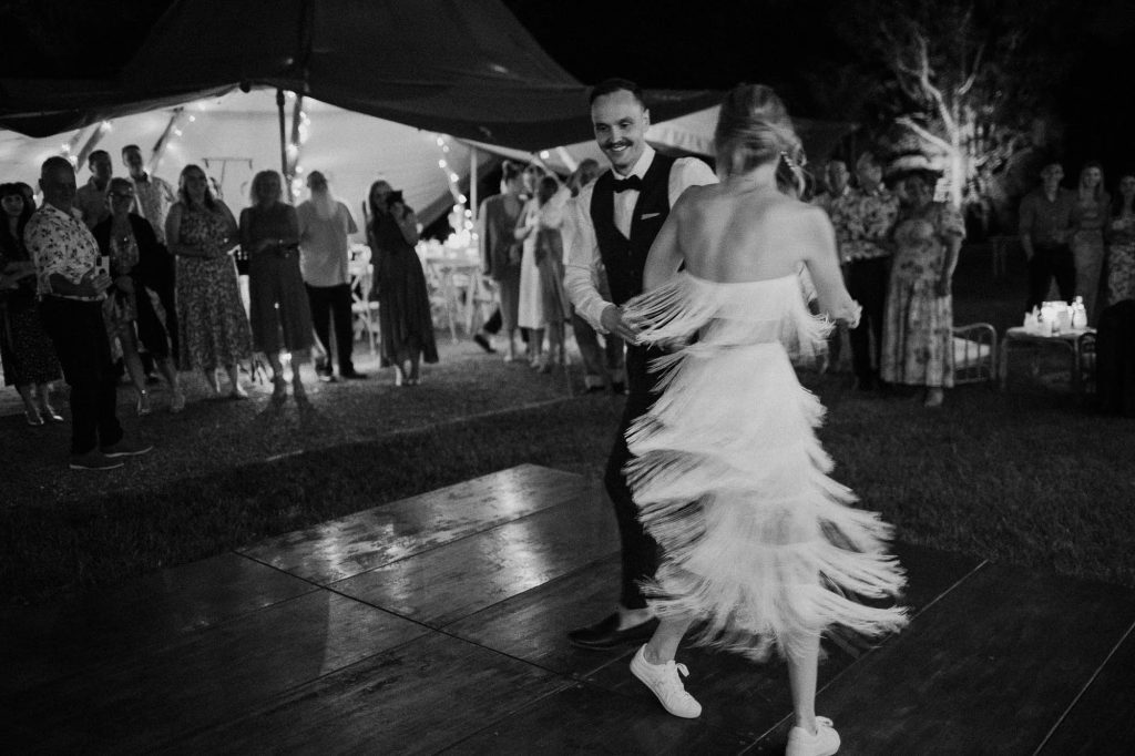 Tipi Wedding Hire Gold Coast bride dancing